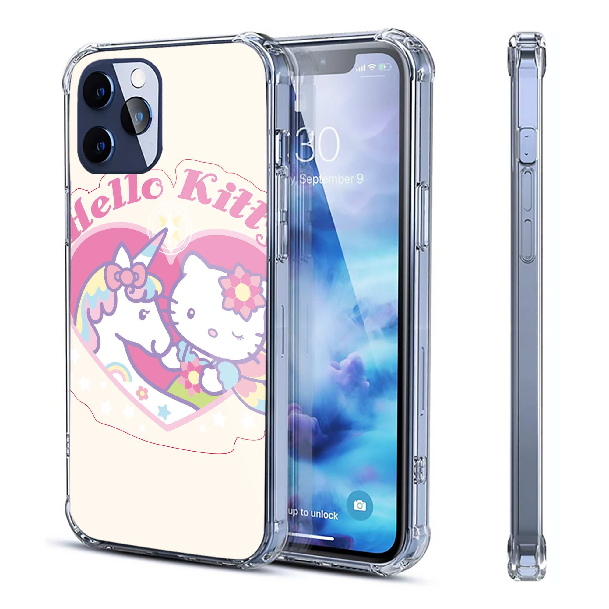 （画像用） Hello Kitty ハローキティ 【iPhone 12シリーズ対応】透明スマホケース（クリアソフトケース）